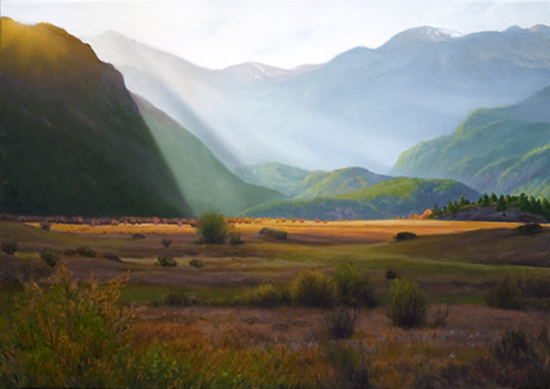 Oil Painting of Moraine Park in RMNP by John Hulsey